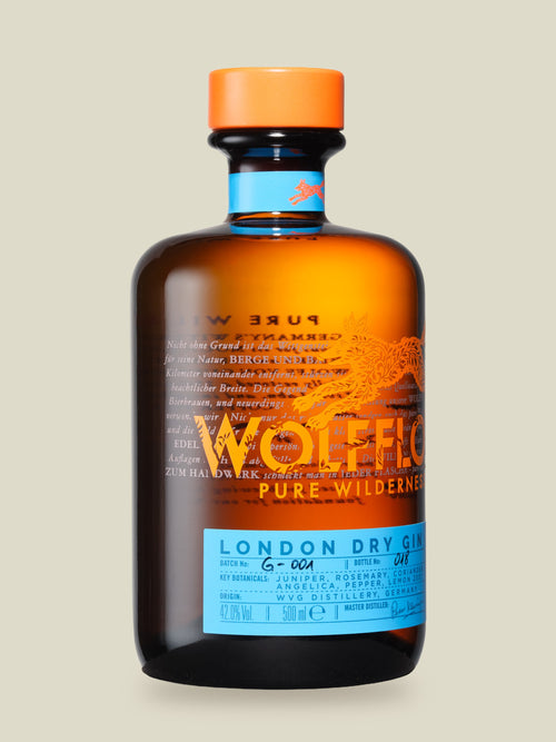 Wolfflow Gin, 500 ml bottle, front label